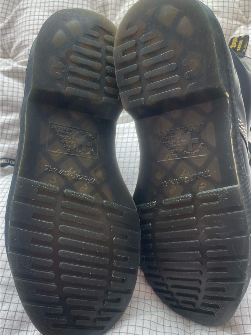 DR MARTEN*Rare* CBGB OMFUG*Black Grunge Punk Combat Boots 7 - Picture 5 of 8